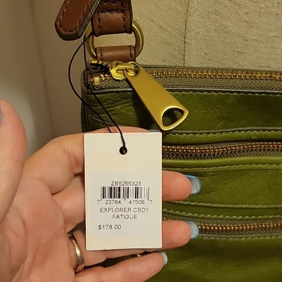 NWT: Leather Fossil Explorer Crossbody - Picture 13 of 16